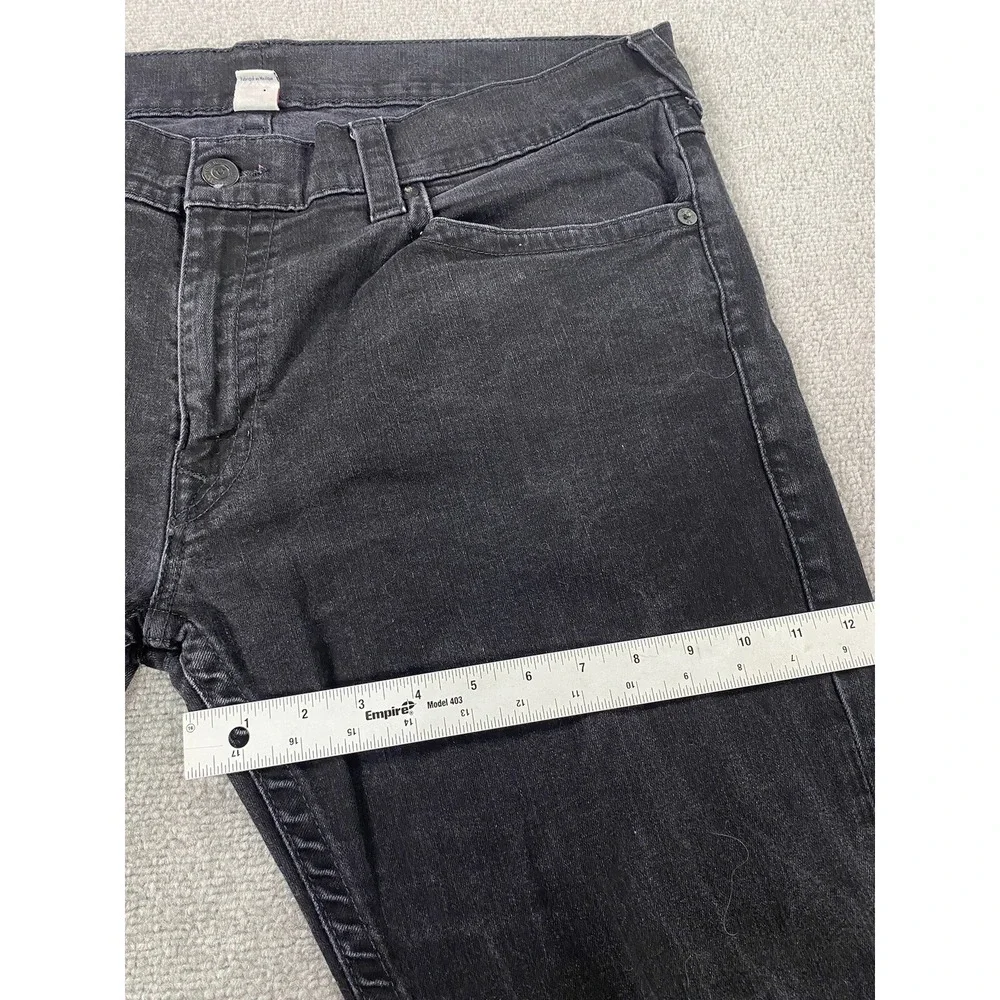 True Religion Jeans Mens 42x33 Black Denim World Tour Rocco Relaxed Skinny Logo